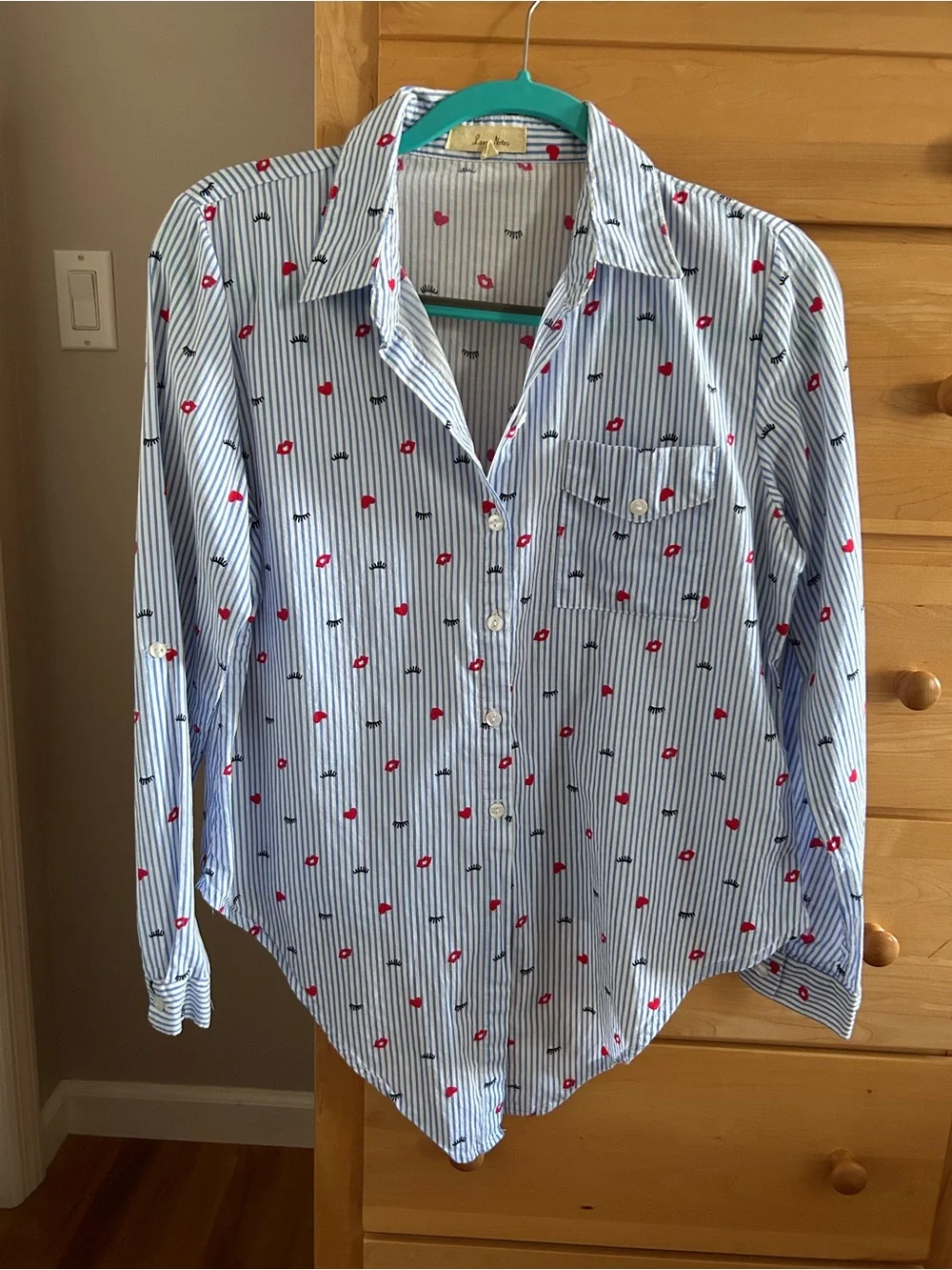 Fun Button-Down Front-Tie shirt